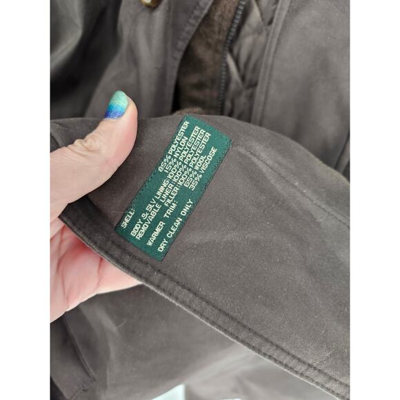 Lauren Ralph Lauren Mens Sz XL Wool Blend Trench Coat Brown Layered - Picture 3 of 4